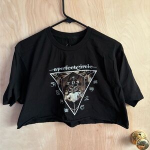 A Perfect Circle Band Crop Top
